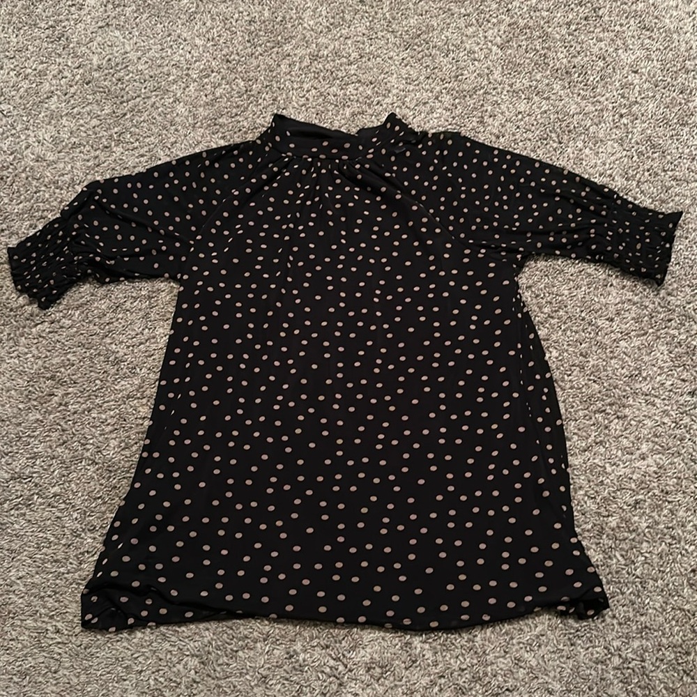 Perception concept blouse with sheer sleeves / Size M / Aa-101